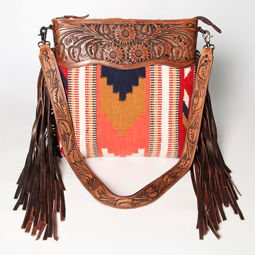 American Darling Signature Crossbody Hand Tooled Saddle Blanket Genuine Leather women bag western handbag purse